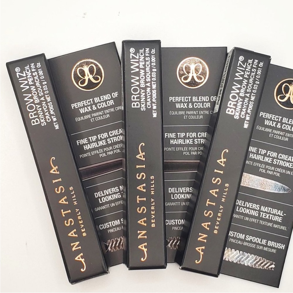 3x Anastasia Beverly Hills Brow Wiz Pencil in Dark Brown TRAVEL .03 g each NEW - Picture 2 of 6